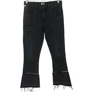 Citizens of Humanity Sasha Twist Crop Low Slung Flare Jeans Size 24 Safety Pins